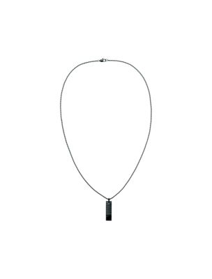 black rectangular pendant necklace for men calvin klein