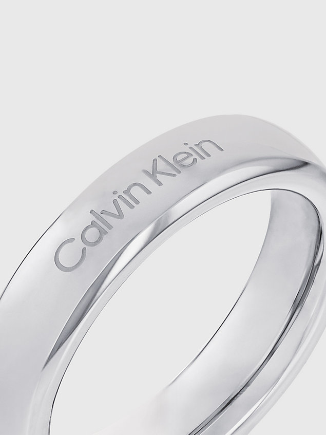 silver ring - pure silhouettes for unisex calvin klein