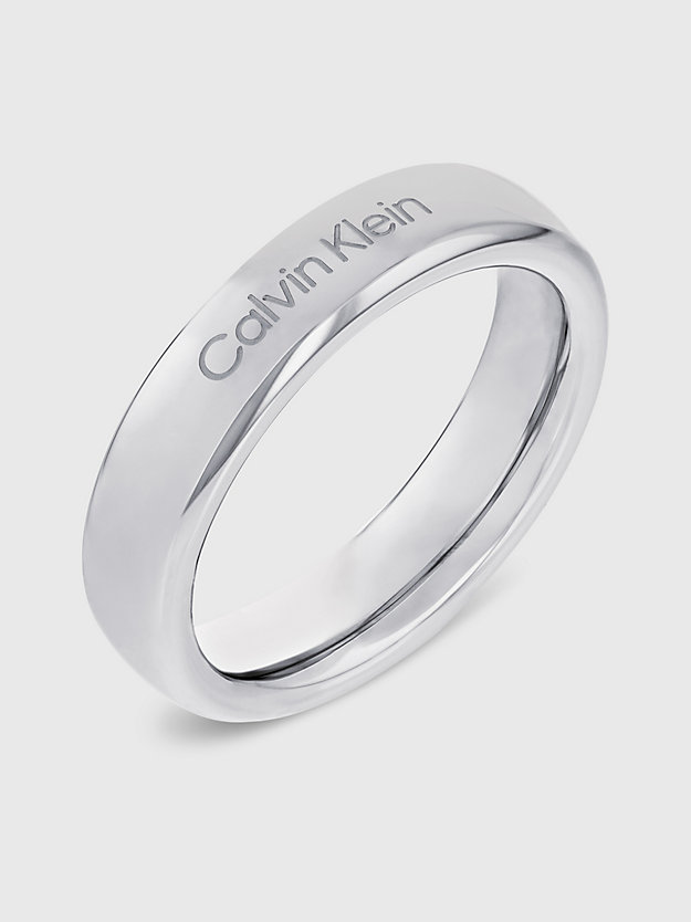 silver ring - pure silhouettes voor unisex - calvin klein
