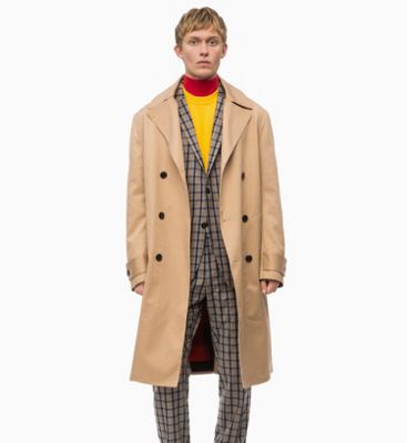 calvin klein trench coat men