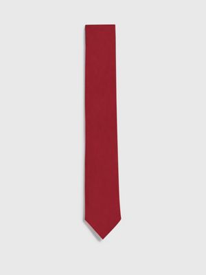 Calvin Klein Men's Canvas Solid Tie Black Size Regular