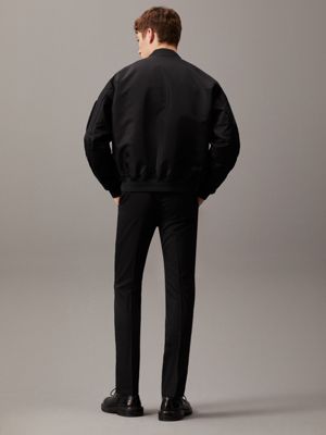 Men's Black Slim Fit Stretch Dress Pant