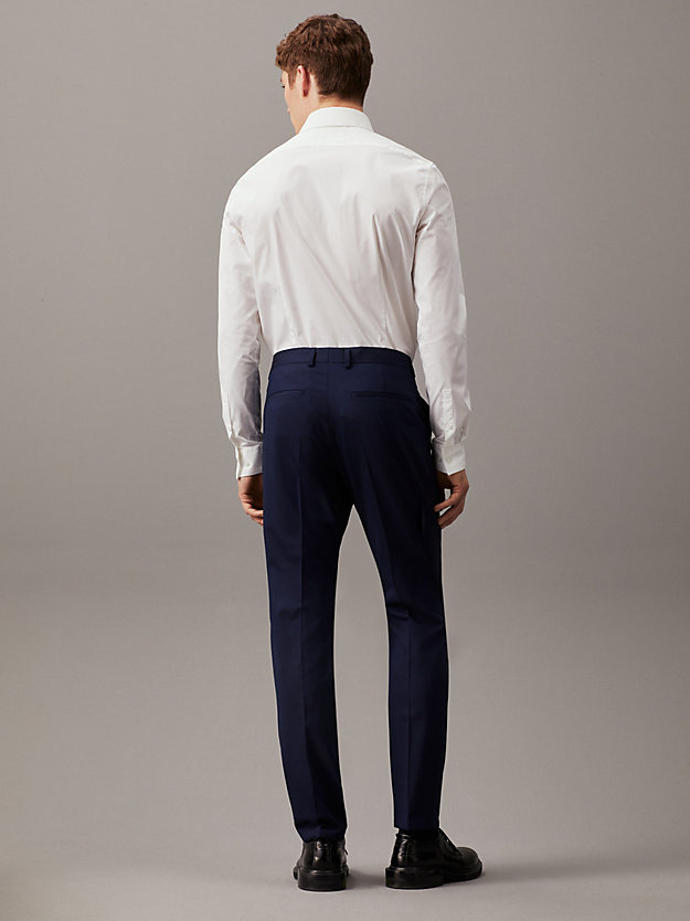 INK BLUE Slim Wool Stretch Suit Trousers for men CALVIN KLEIN