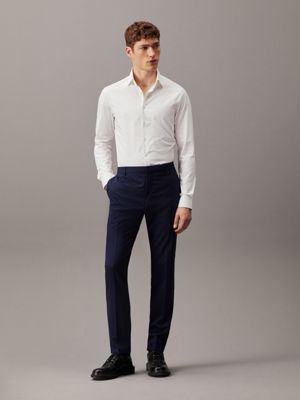 Pantalones de traje slim de lana elástica Calvin Klein® |