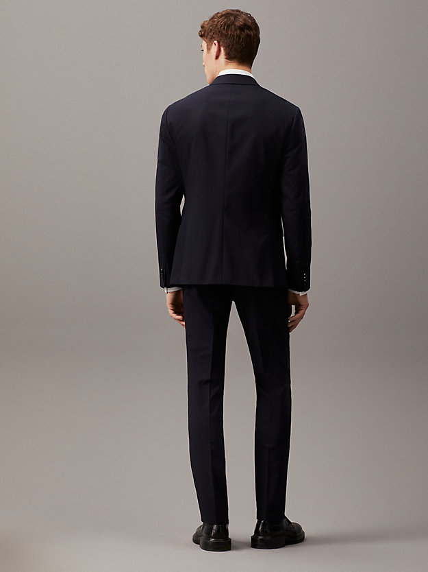 MIDNIGHT NAVY Slim Wool Stretch Suit Trousers for men CALVIN KLEIN