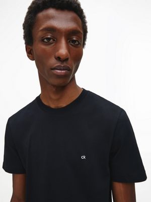 black organic cotton t-shirt for men calvin klein