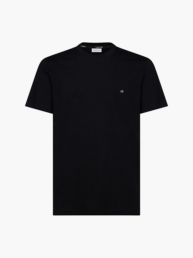 black organic cotton t-shirt for men calvin klein