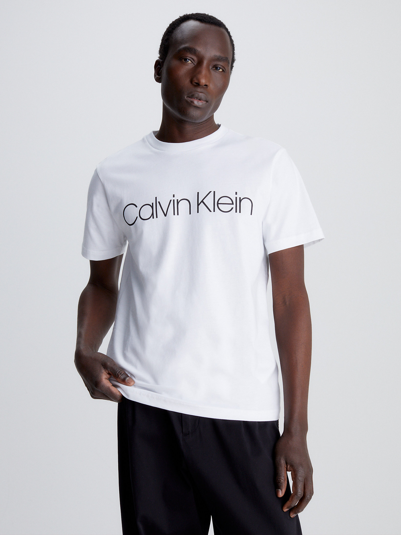 Calvin White Logo T-Shirt undefined men Calvin Klein