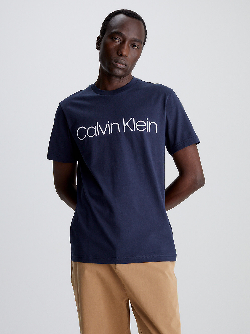CALVIN NAVY T-Shirt Avec Logo undefined hommes Calvin Klein