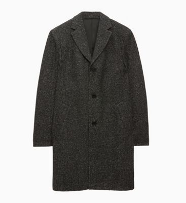 calvin klein grey wool coat