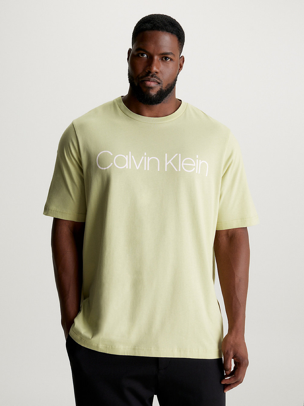 T-Shirt In Cotone Biologico Plus Size > HERB TEA > undefined uomo > Calvin Klein
