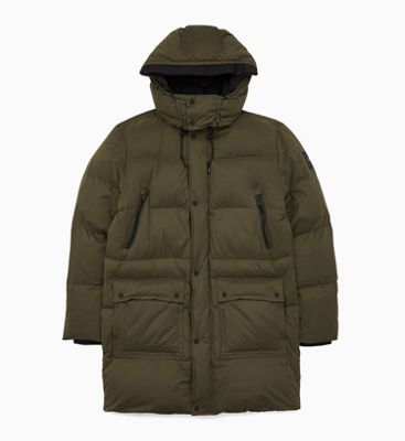 calvin klein hooded down puffer jacket