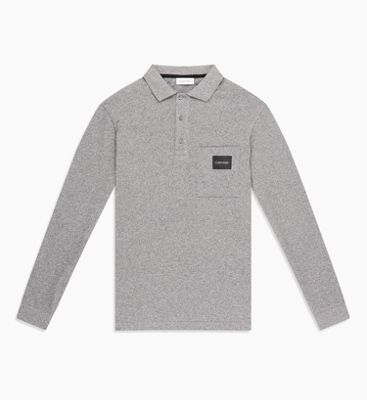 calvin klein polo long sleeve