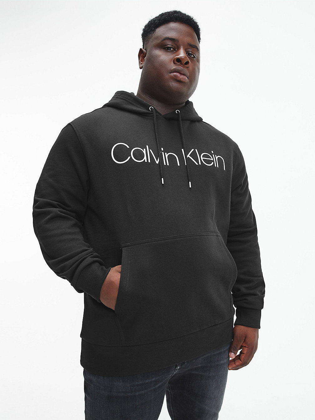 CALVIN BLACK > Grote Maat Hoodie Van Biologisch Katoen Met Logo > undefined heren - Calvin Klein