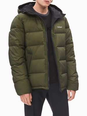 calvin klein nylon hooded jacket