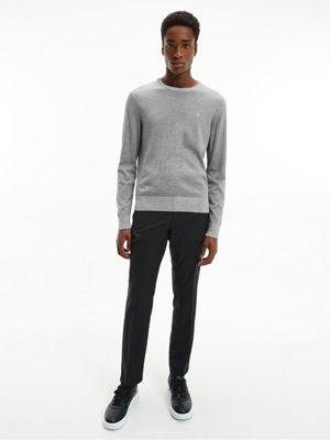 calvin klein jumper mens grey