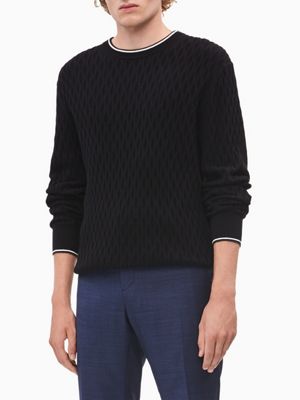 calvin klein jumper mens white