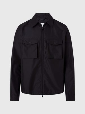 Mens zip 2025 up shirt jacket