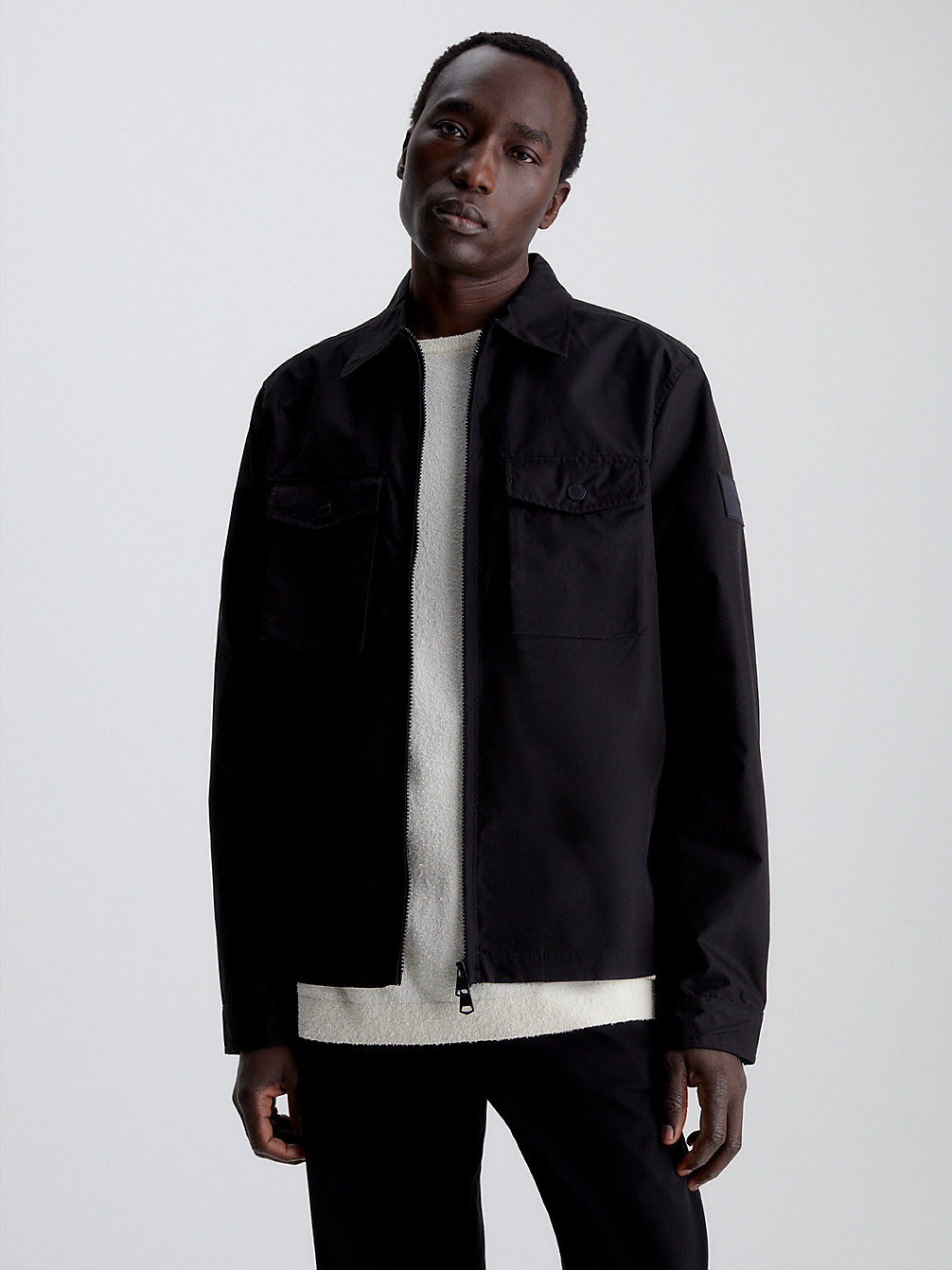 CK BLACK Zip Up Shirt Jacket undefined men Calvin Klein