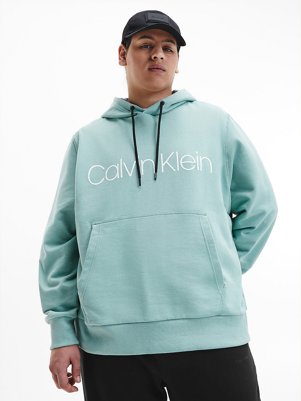 GRANITE GREEN Sweat-Shirt À Capuche Grande Taille Avec Logo undefined hommes Calvin Klein