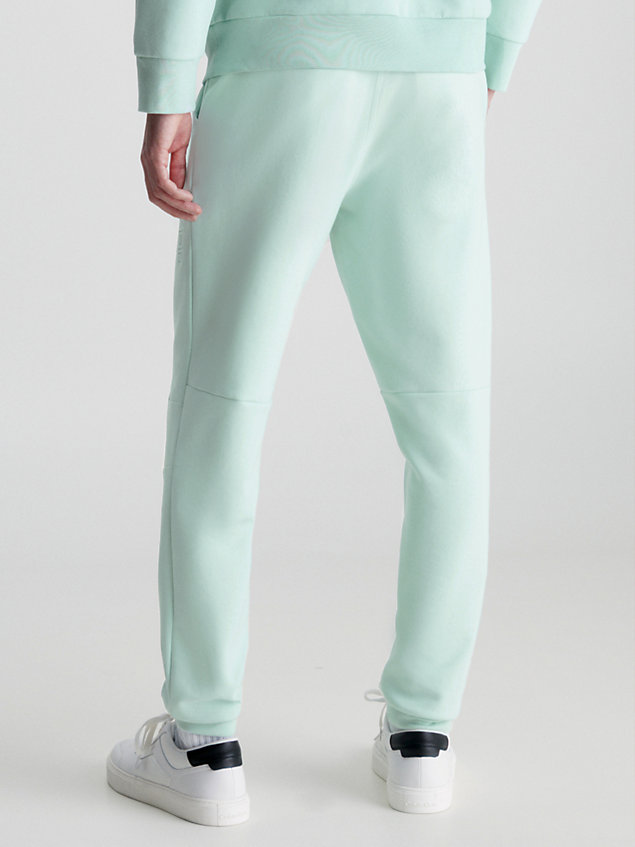 pantalon de jogging relaxed en coton bio blue pour hommes calvin klein