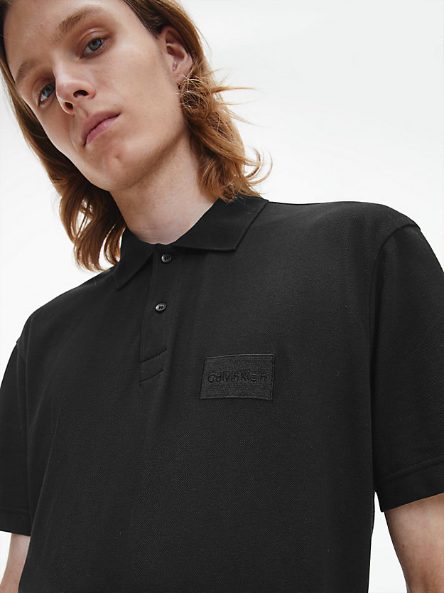CK BLACK Lässiges Poloshirt aus Baumwoll-Piqué für men CALVIN KLEIN