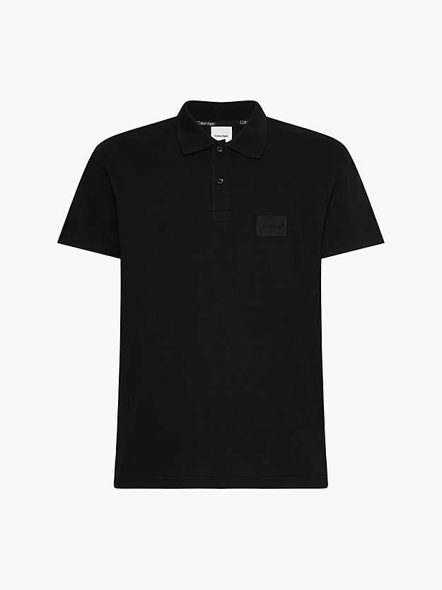 CK BLACK Lässiges Poloshirt aus Baumwoll-Piqué für men CALVIN KLEIN