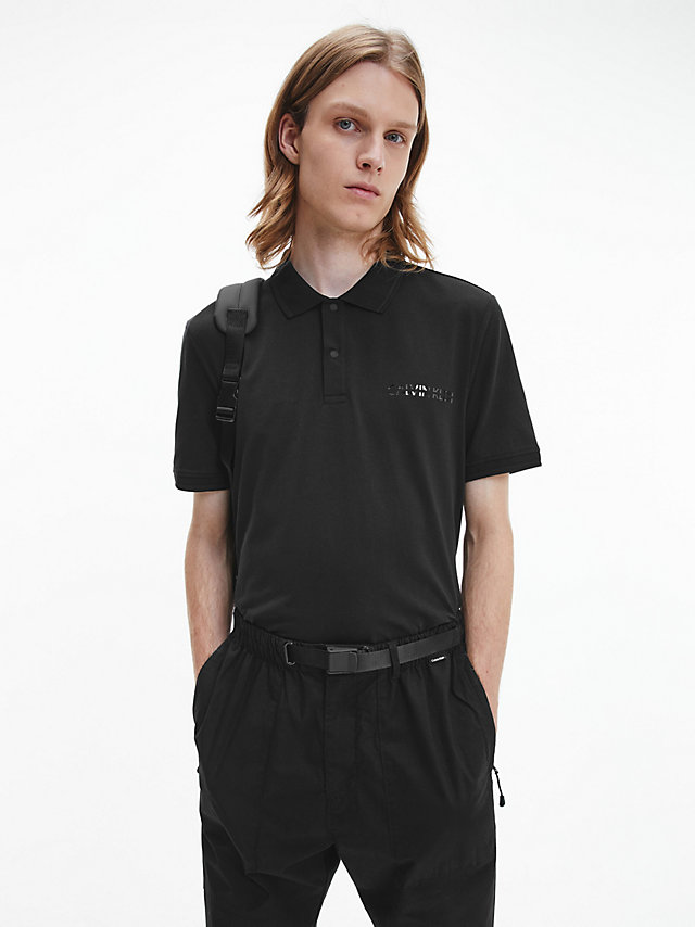 CK Black > Poloshirt Aus Baumwoll-Jersey Mit Logo > undefined Herren - Calvin Klein