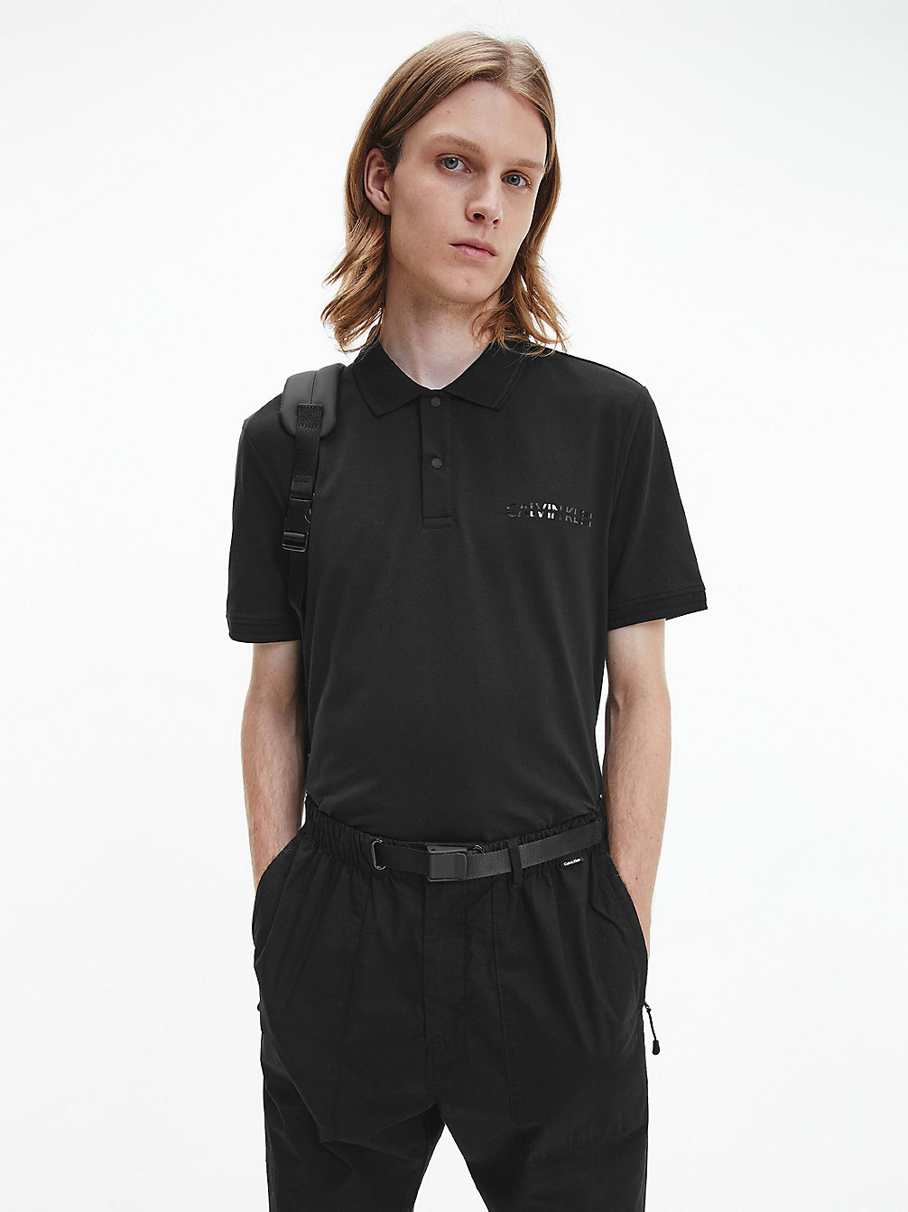 CK BLACK > Koszulka Polo Z Logo Z Dżerseju Z Bawełny > undefined Mężczyźni - Calvin Klein