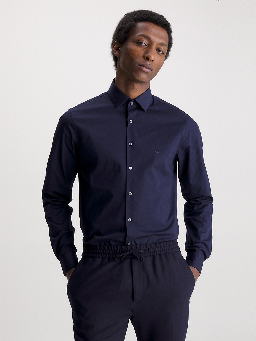 NIGHT SKY Slim Popeline-Anzughemd undefined Herren Calvin Klein