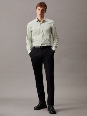 Camicie da uomo a quadri slim fit formale elegante elasticizzato senza pieghe a maniche lunghe a quadri camicie in flanella britannica elegante casual