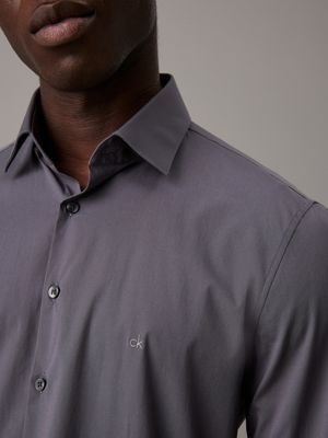 iron gate slim poplin dress shirt for men calvin klein