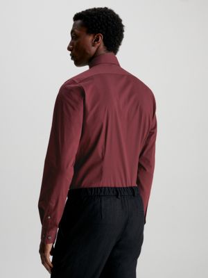 Calvin klein hotsell burgundy dress shirt