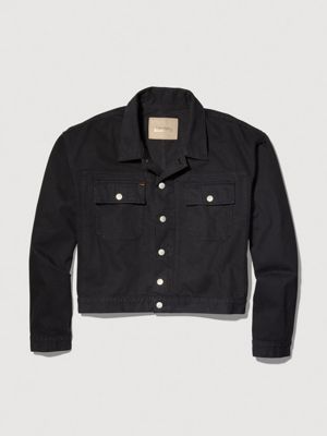 calvin klein mens black denim jacket