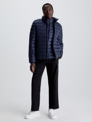 Recycled Navy Puffer Jacket