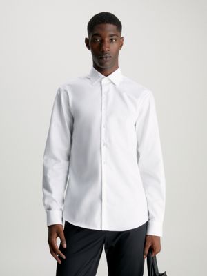 Cotton Long-Sleeved Slim Shirt - Men - Ready-to-Wear