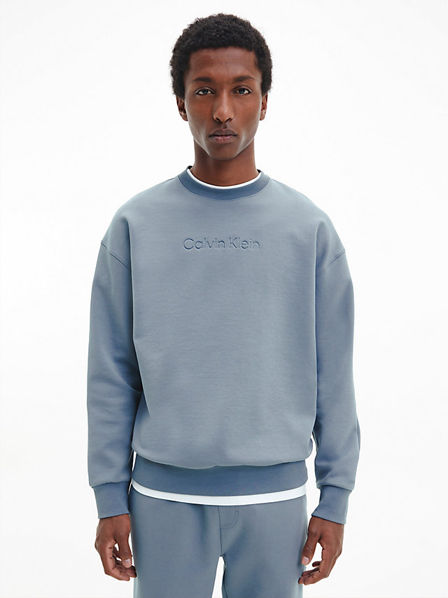 Grey Tar Relaxed Organic Cotton Sweatshirt undefined men Calvin Klein