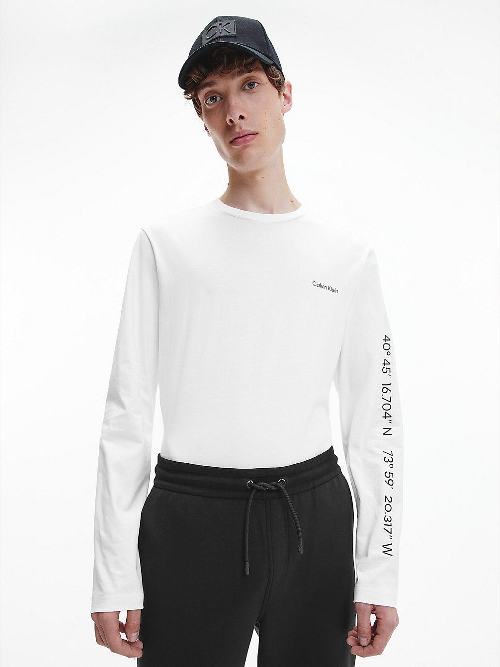 BRIGHT WHITE Long Sleeve Coordinates T-Shirt undefined men Calvin Klein