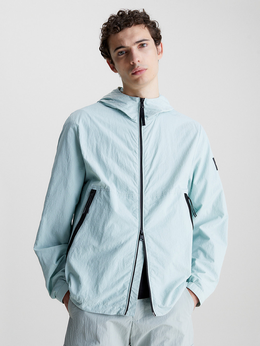 GHOST GLACIER Recycled Nylon Hooded Jacket undefined men Calvin Klein