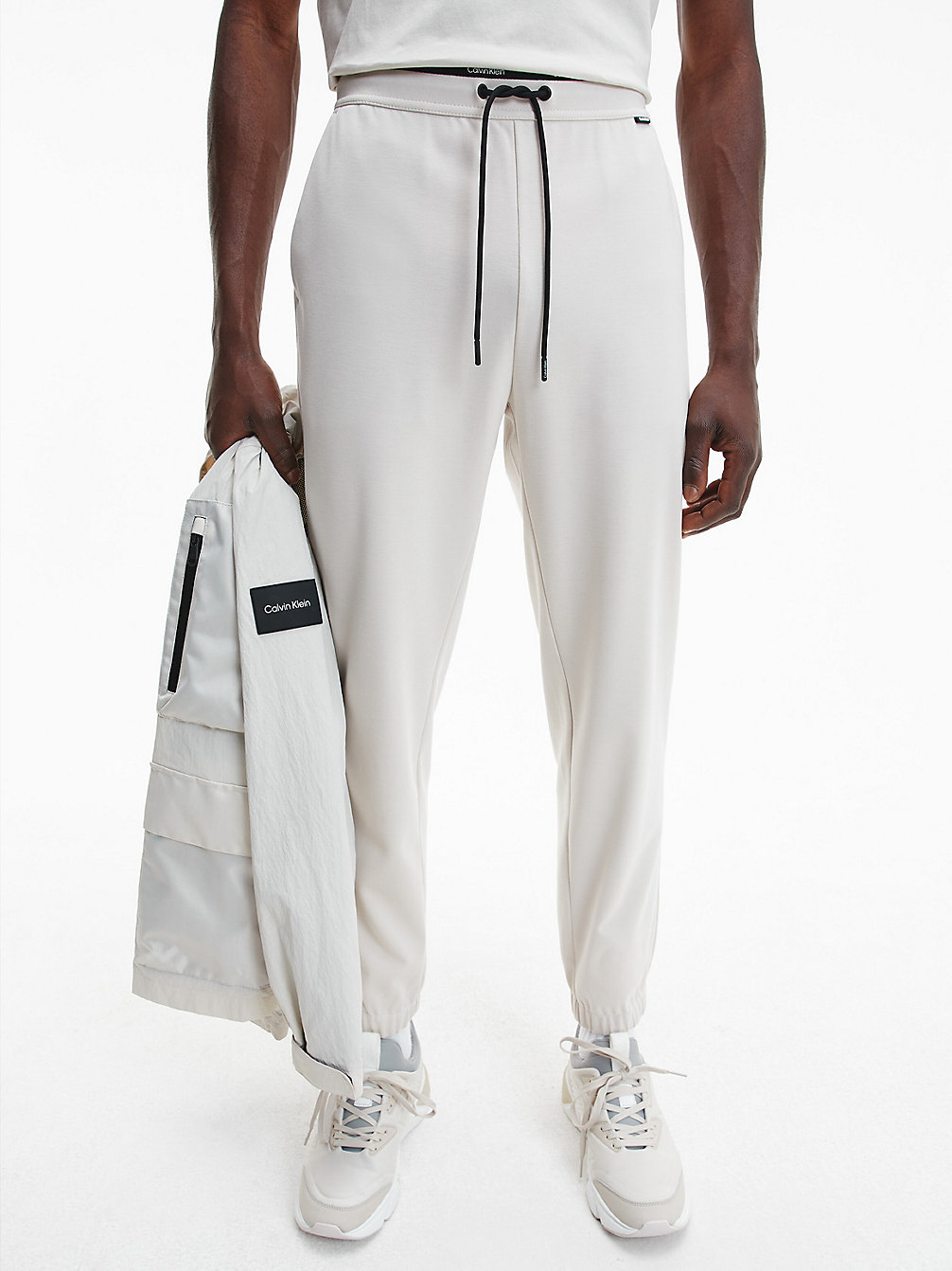 STONY BEIGE Recycled Milano Jersey Joggers undefined men Calvin Klein
