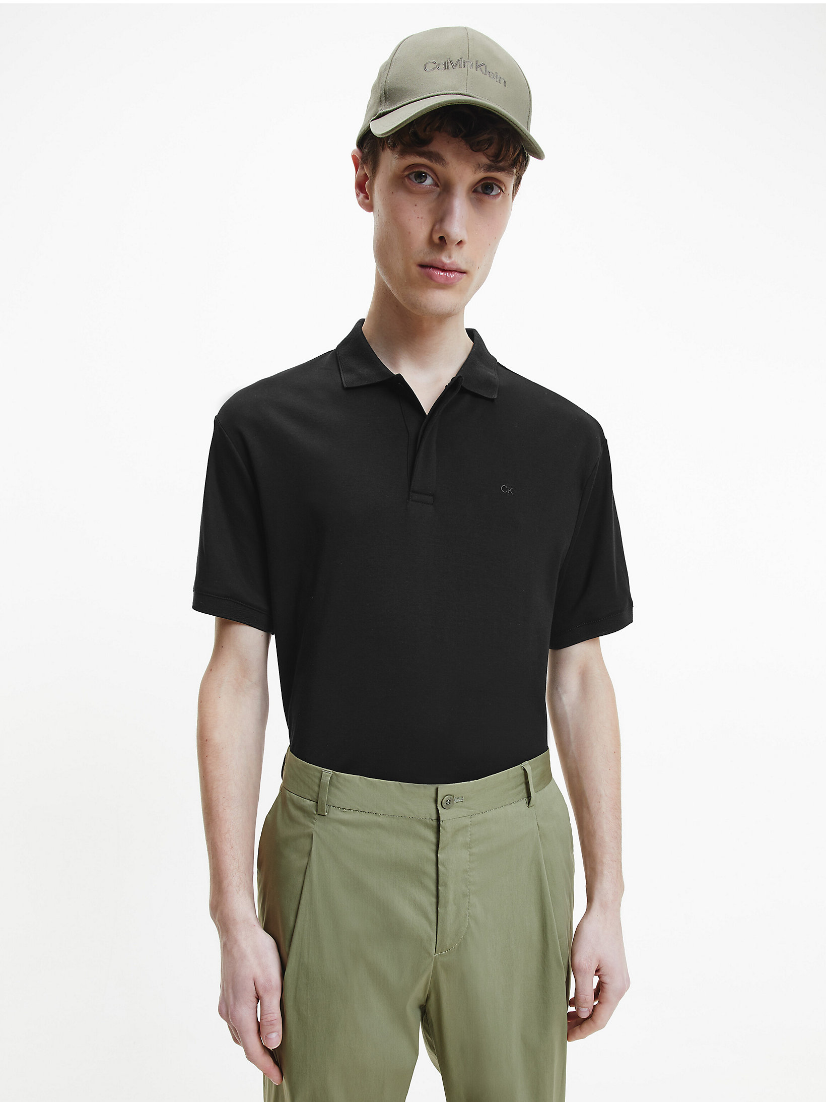 CK Black Relaxed Polo Shirt undefined men Calvin Klein