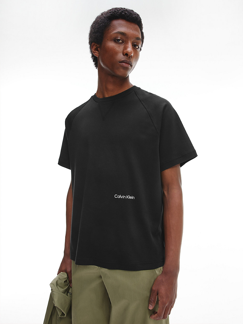 CK BLACK Soft Cotton Raglan T-Shirt undefined men Calvin Klein