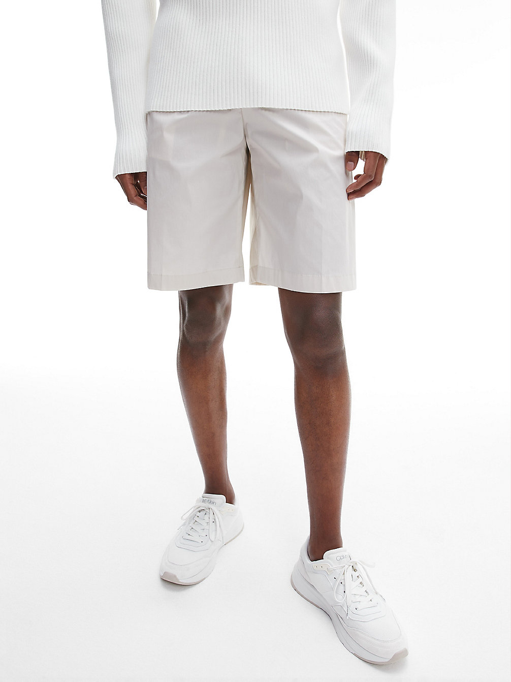 STONY BEIGE Cotton Stretch Shorts undefined men Calvin Klein