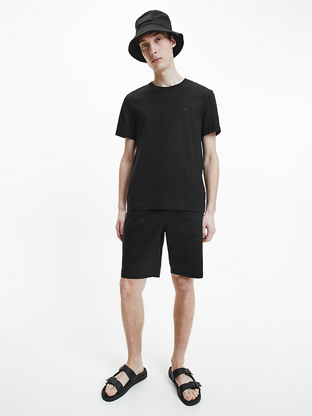t-shirt en coton haut de gamme black pour hommes calvin klein