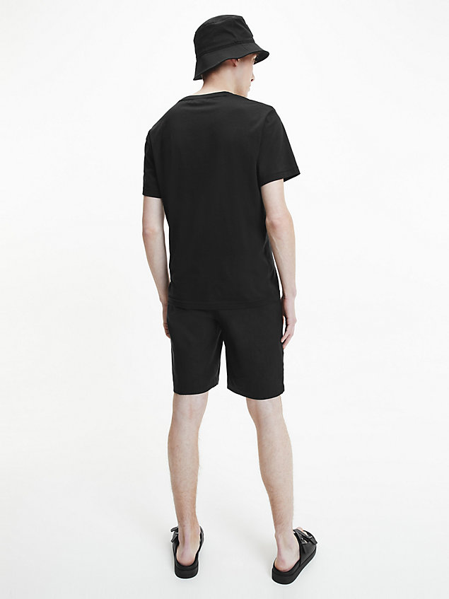 t-shirt en coton haut de gamme black pour hommes calvin klein