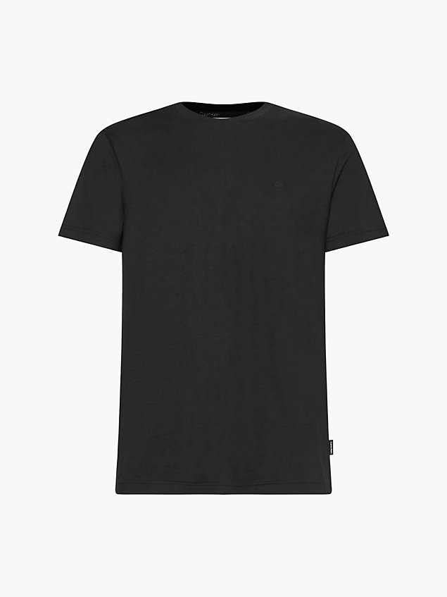 t-shirt in cotone premium black da uomo calvin klein