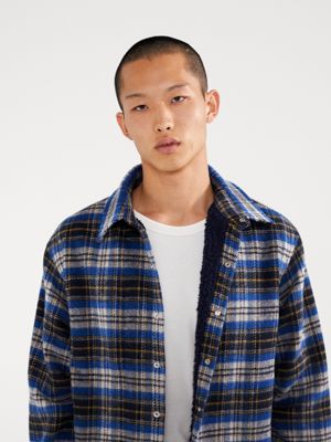 wool checkered jacket