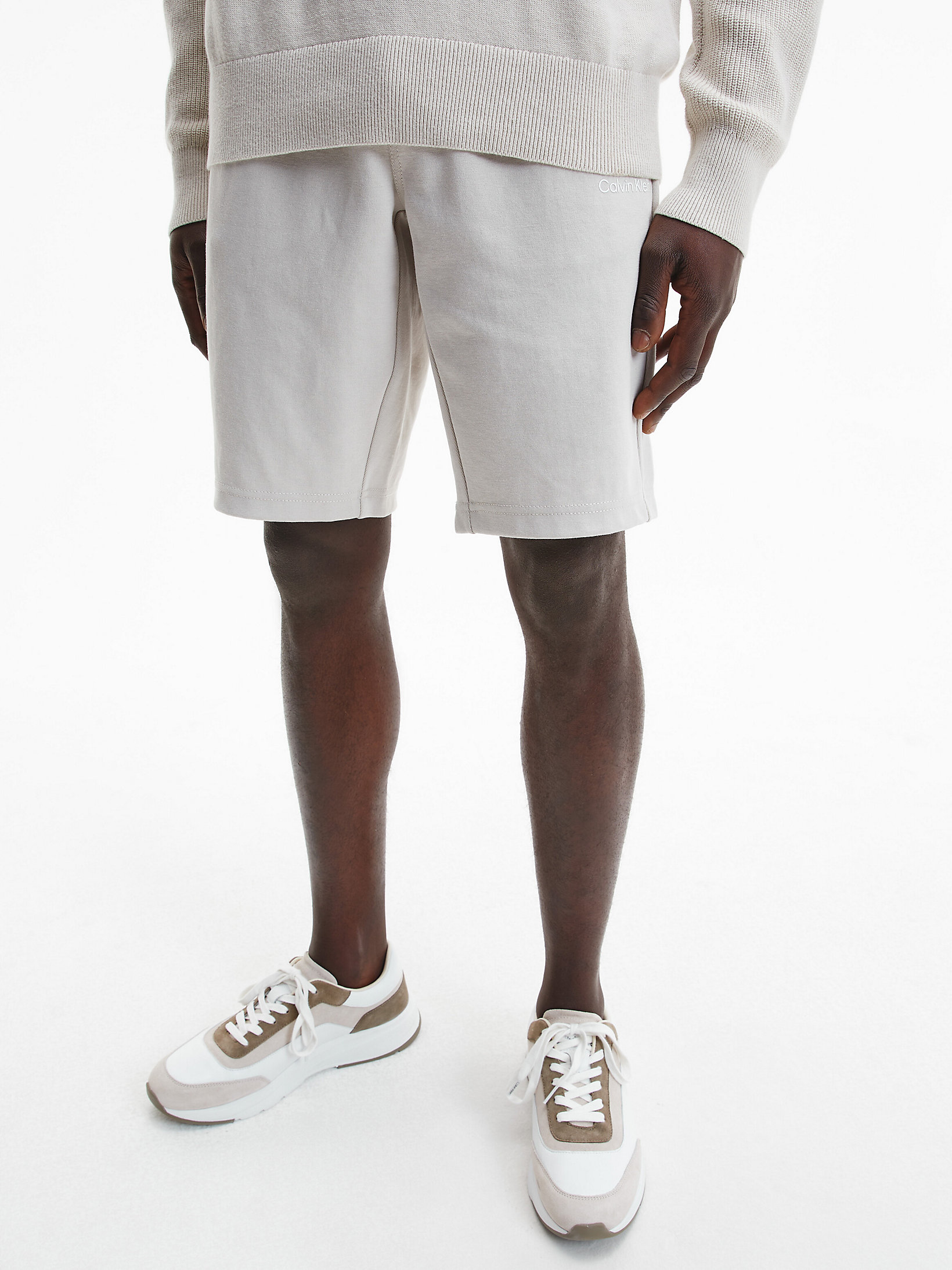 Stony Beige Jogger Shorts undefined men Calvin Klein