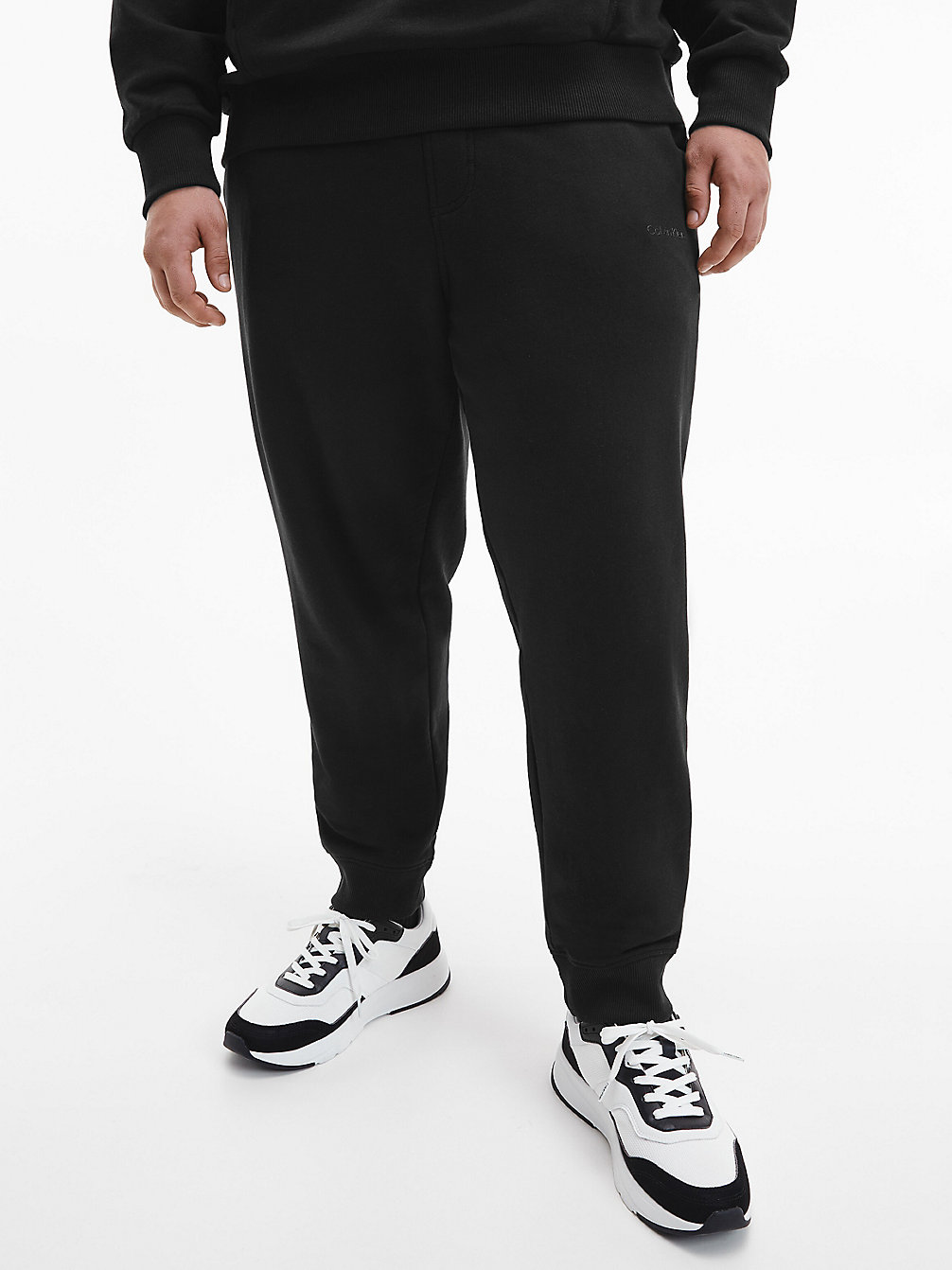 Pantaloni Da Tuta In Spugna Di Cotone Plus Size > CK BLACK > undefined uomo > Calvin Klein
