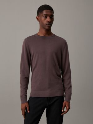 black merino wool jumper for men calvin klein